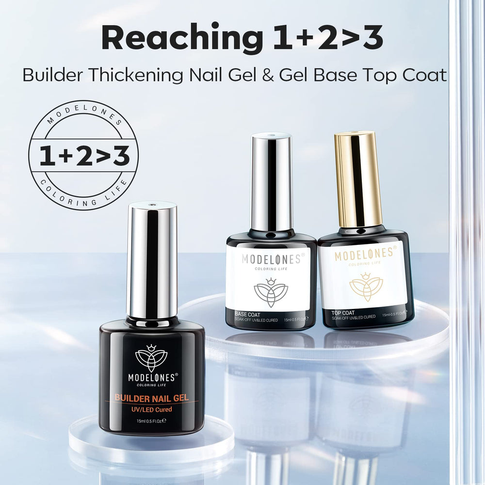 Modelones glossy finish after top coat for salon-like shine at home