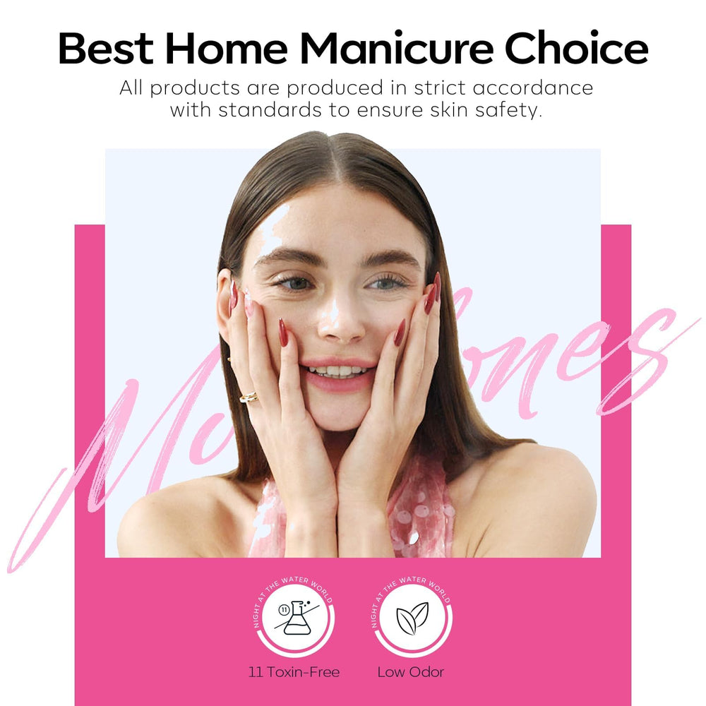 Modelones Inspire Gel technology provides long-lasting shine.