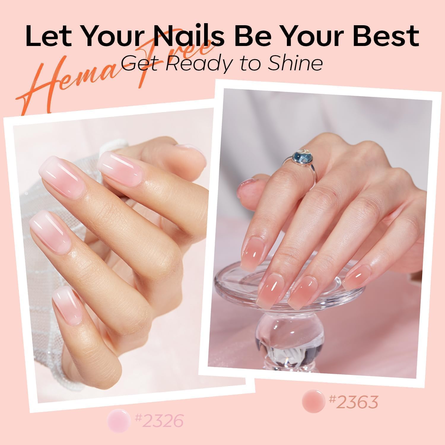 Modelones translucent nude gel swatch highlights subtle, everyday elegance