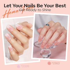 Modelones translucent nude gel swatch highlights subtle, everyday elegance