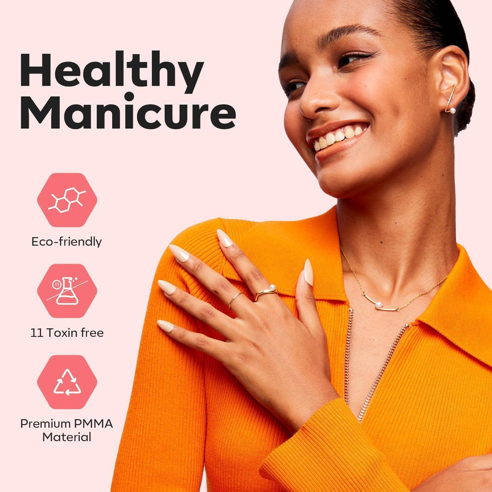 Modelones kit packaging shows organized at-home manicure setup