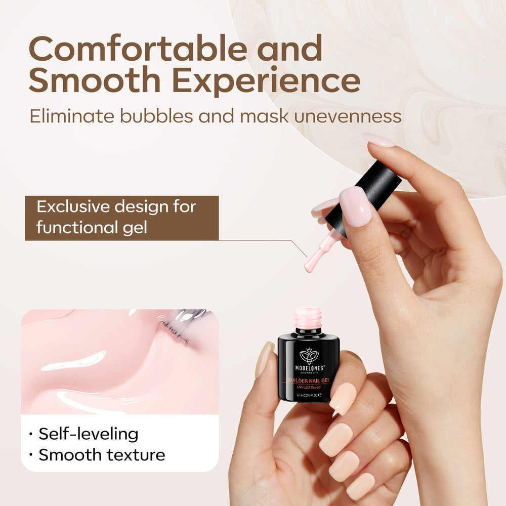 Modelones includes six 7 ml tubes for quick, compact home manicures