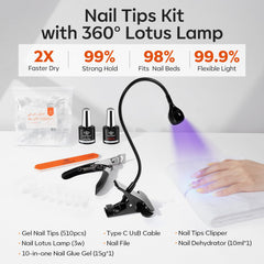 modelones led uv lamp closeup demonstrates flexible gooseneck reach for targeted nail work.