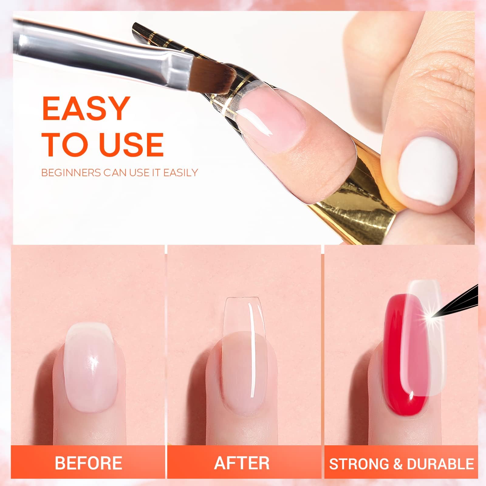 Modelones extended nail durability swatch demonstrating lasting wear