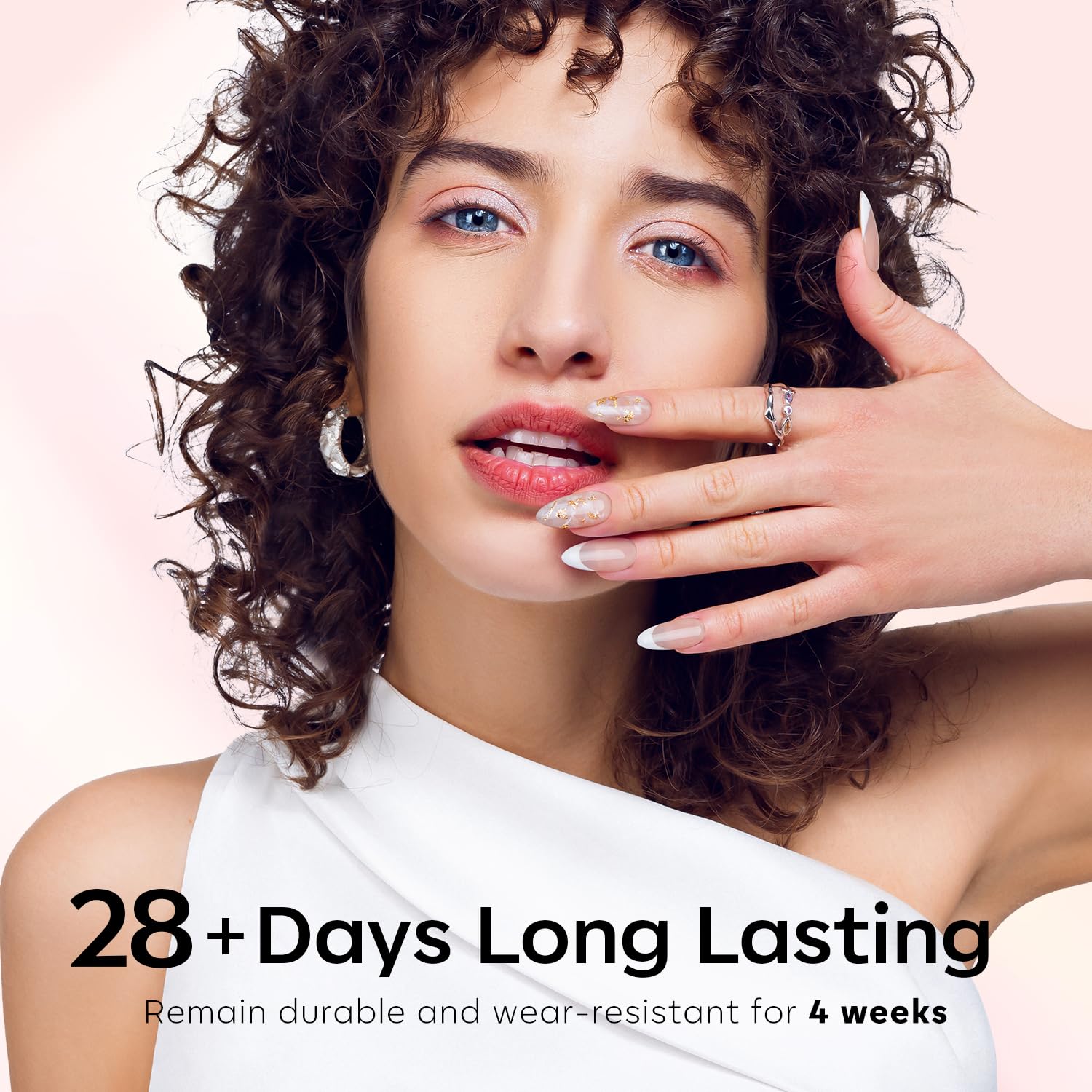 Modelones long-lasting shine closeup suggesting 28+ day wear