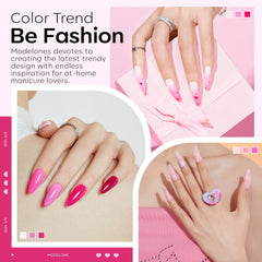 Modelones Love Struck Blush nails show salon like finish
