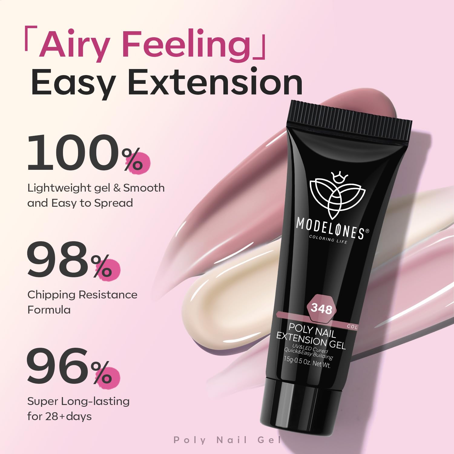Modelones low-odor gel safe on natural nails for comfortable home use