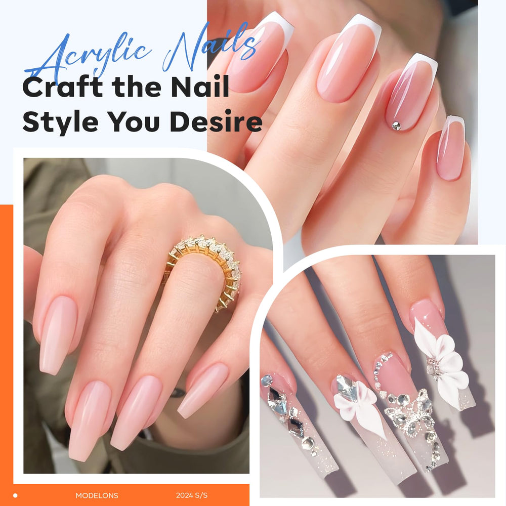 Modelones MMA-free monomer offers non-yellowing formula with lasting nail overlays.