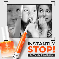 Modelones nail biting polish for kids on fingers with bitter formula to deter biting