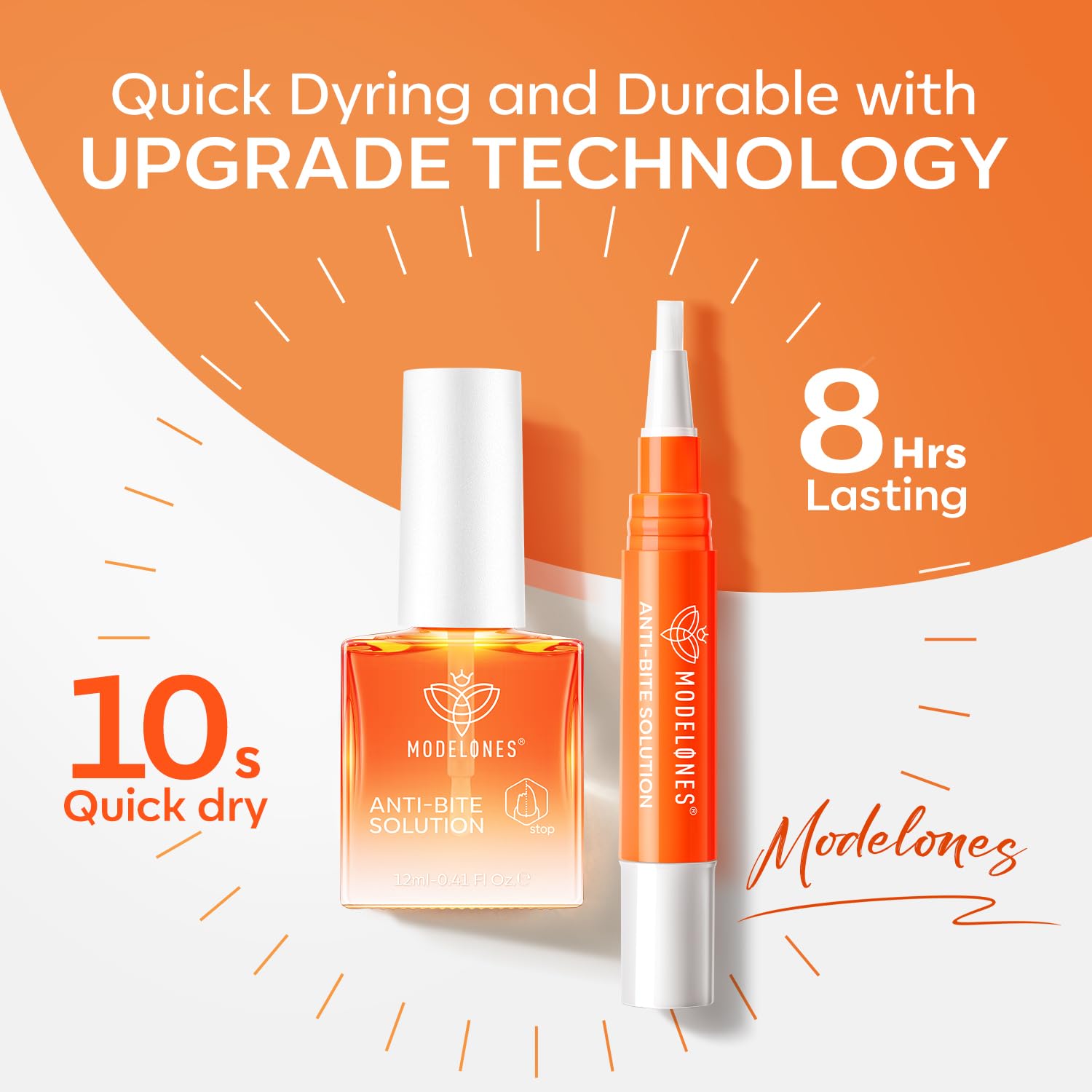 Modelones nail-biting set shown in travel pouch for on-the-go use