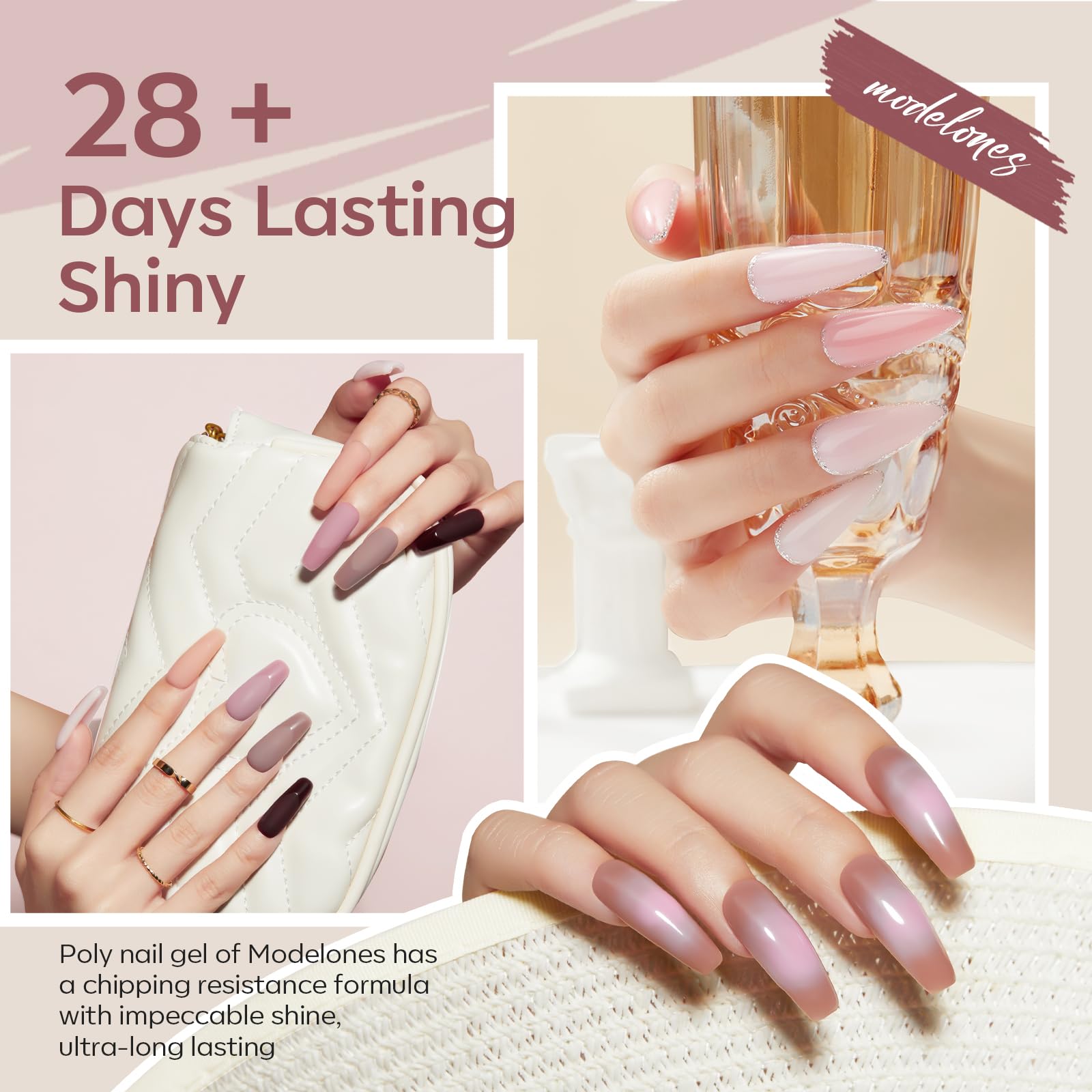 Modelones nail gel extensions offer durable coverage and long-lasting wear