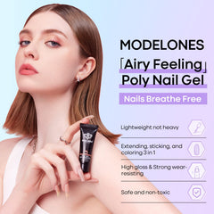 Modelones nail lamp curing scene shows quick 90-second dry time