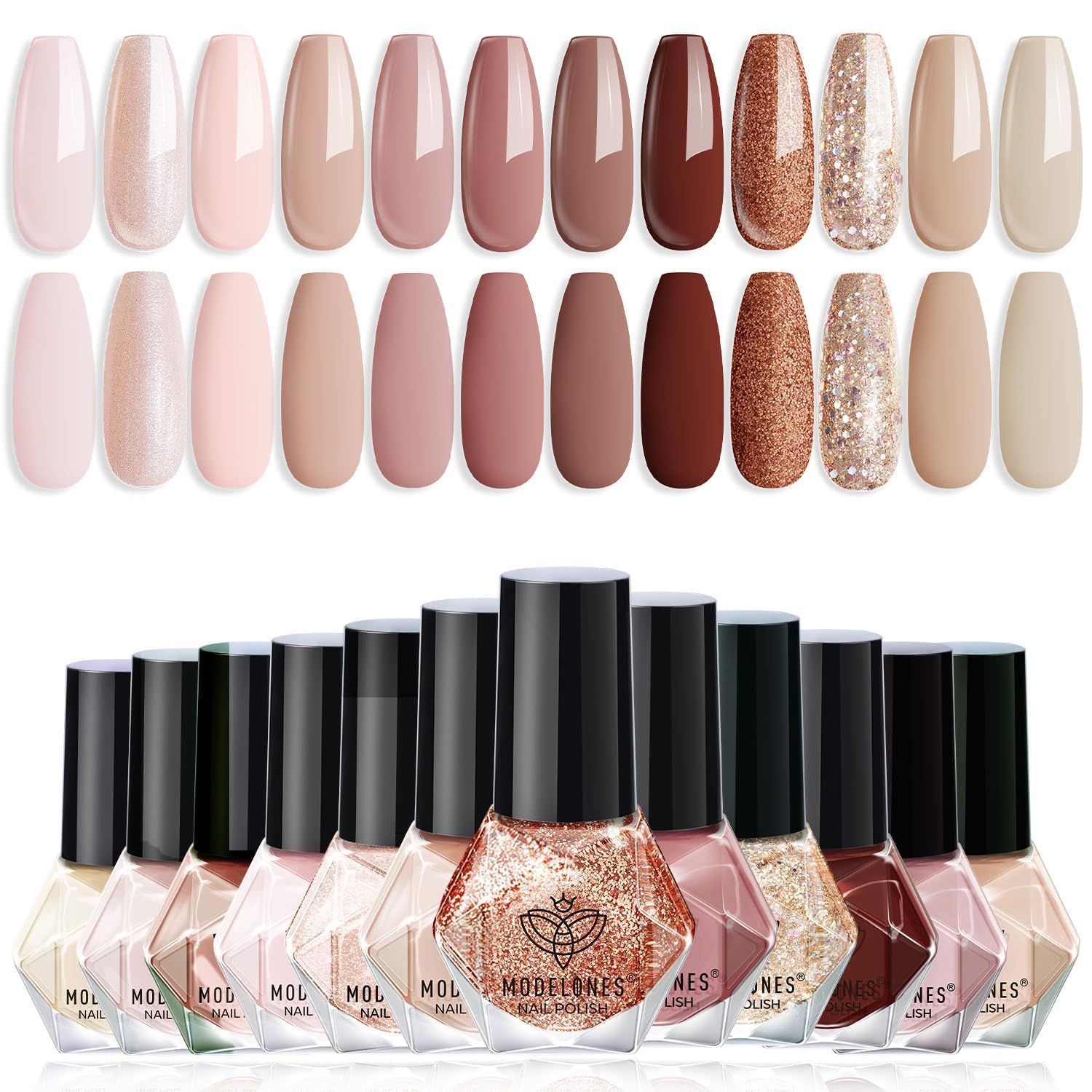 Modelones nail polish set 12 colors for versatile everyday wear and at-home manicures