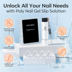 Modelones nail tips clips kit shown in hand for secure extensions