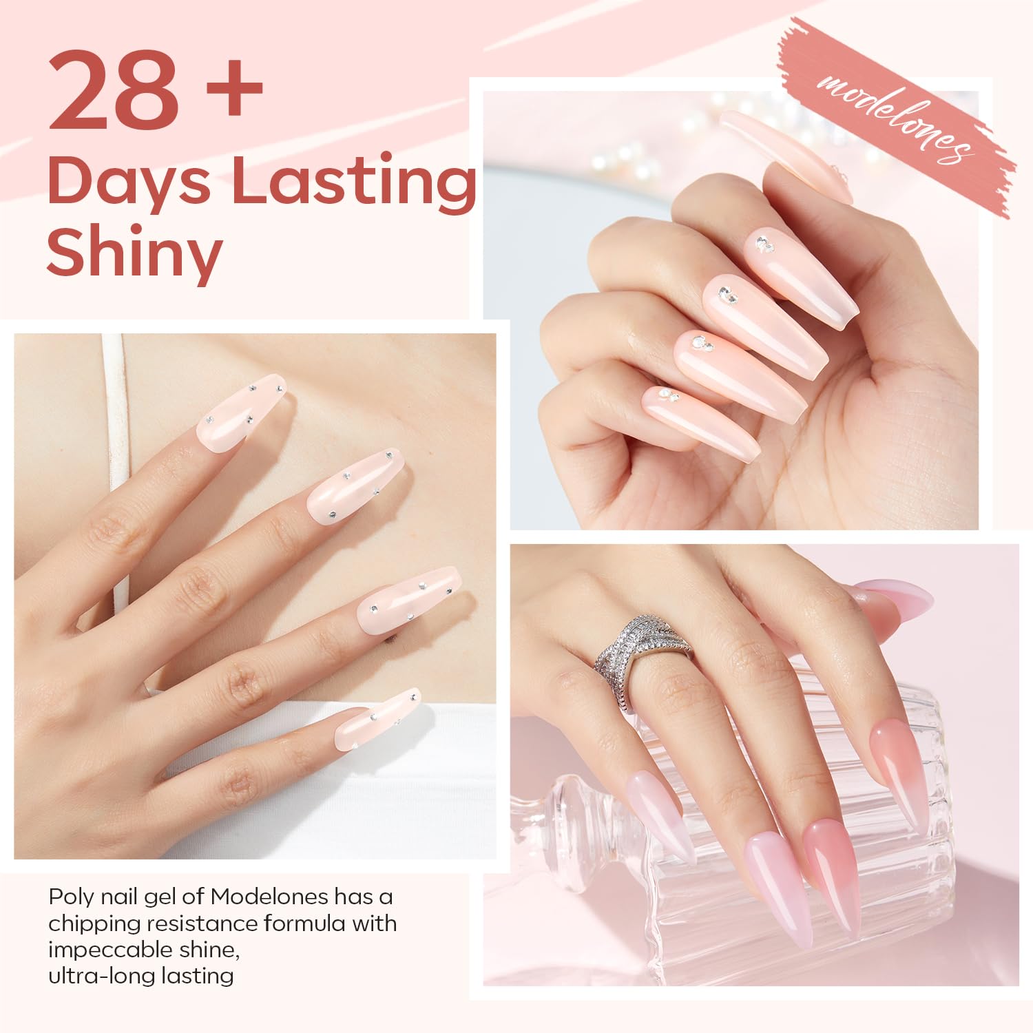 Modelones nail clips secure forms for precise shaping.