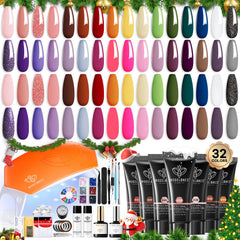 Modelones poly extension gel kit packaging shows all contents for DIY salon nails