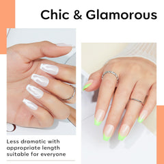Modelones premium nail tips are breathable and lightweight for natural-looking extensions.