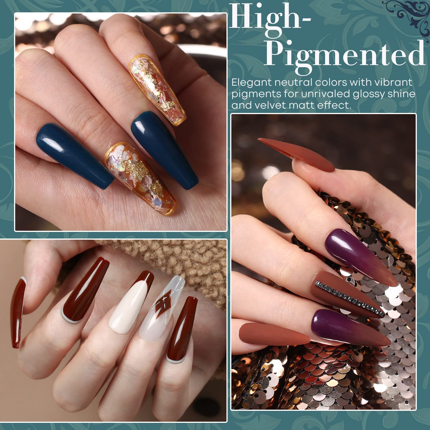 Modelones Prussian blue gel polish shade for bold, salon-worthy nails.