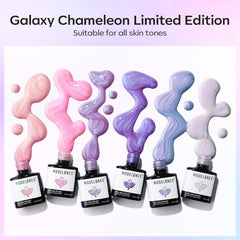 Modelones six-shimmer-colors pink-purple-white offers versatile looks for chic nails.
