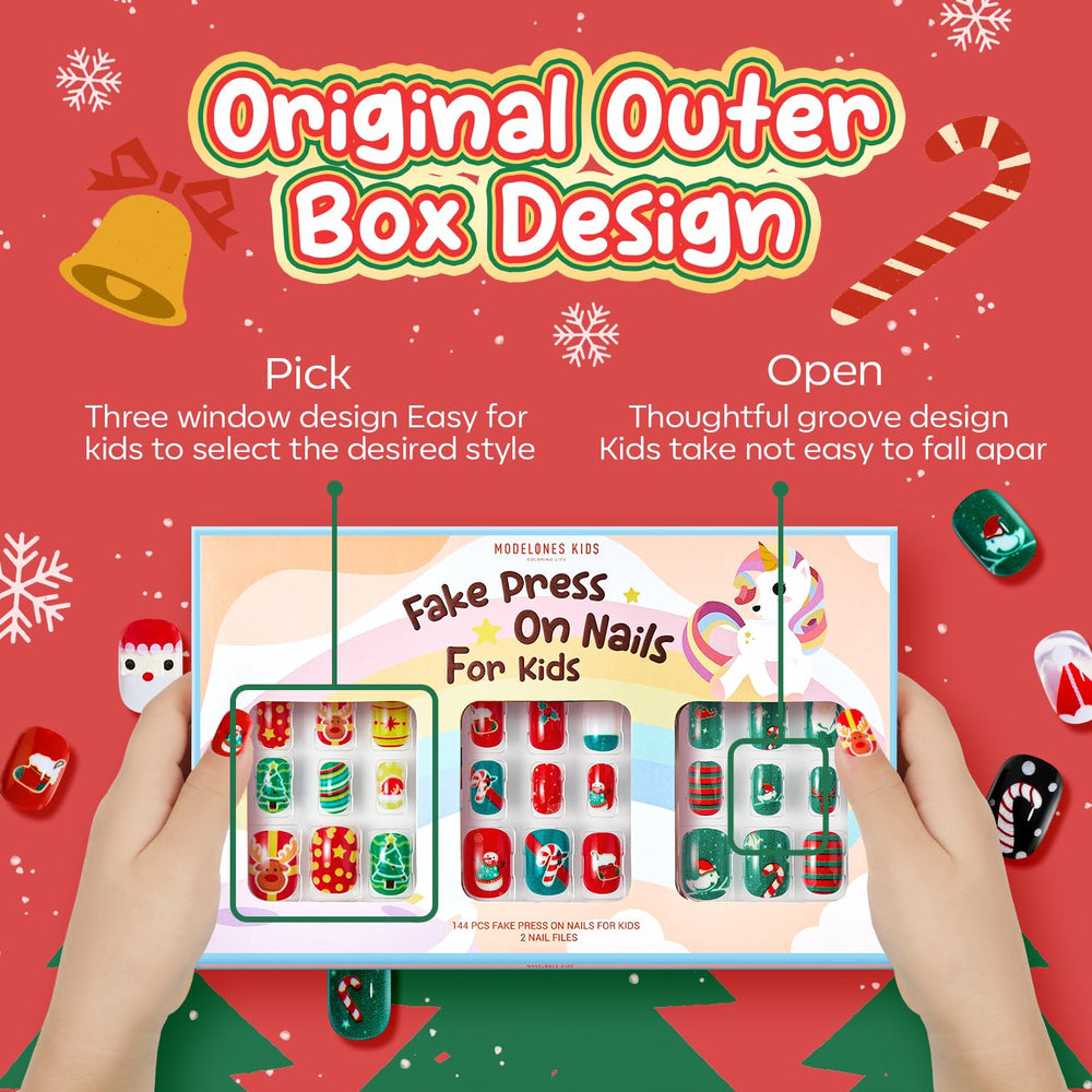 Modelones snowflake red nails with festive holiday design