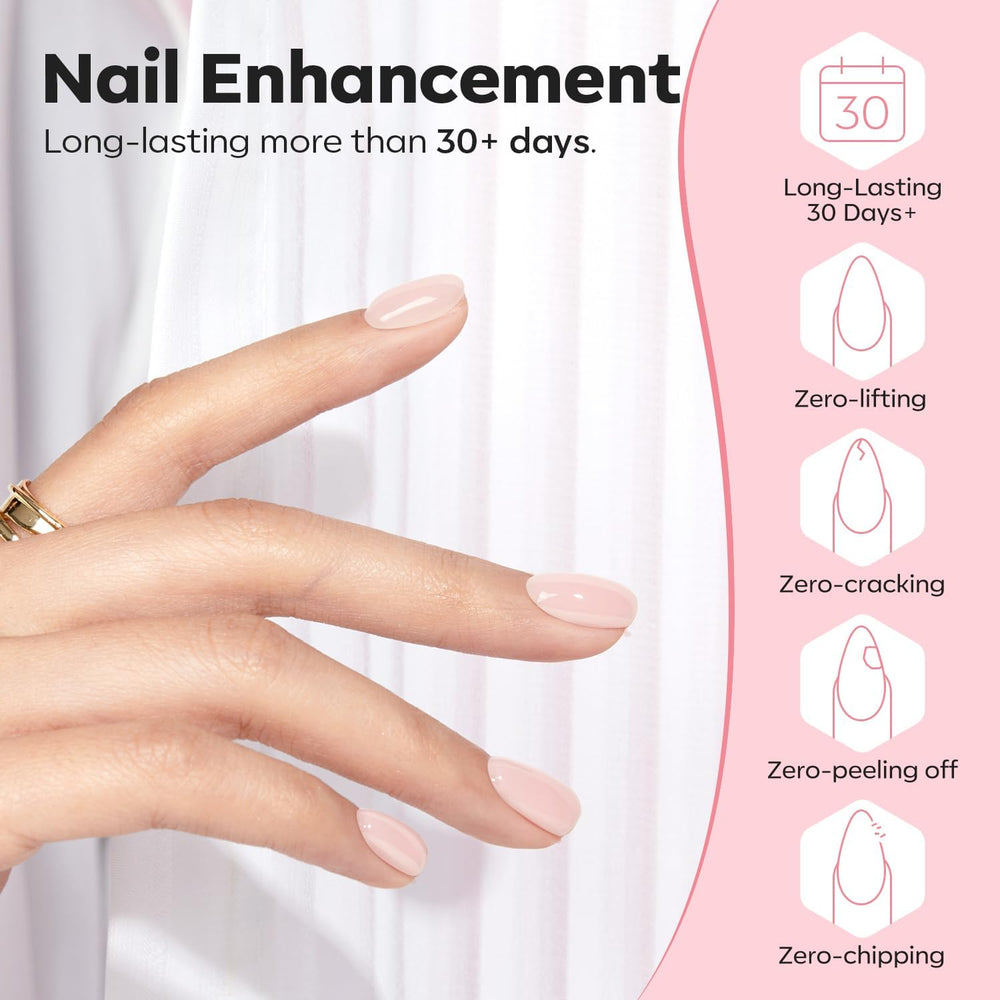 Modelones thickening builder gel finish for naturally stronger, flexible nails.