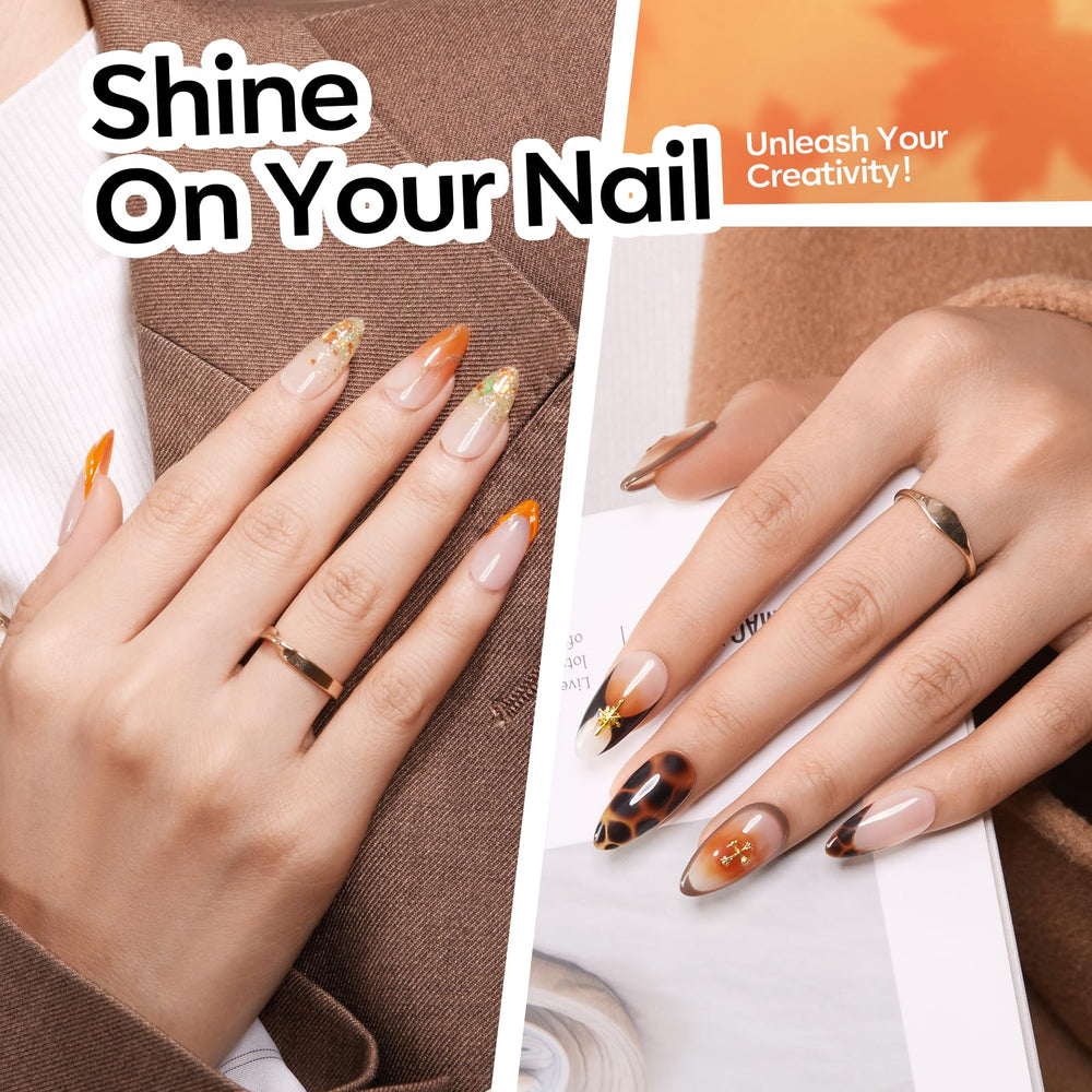 Modelones glitter top coat adds sparkle for bold looks.