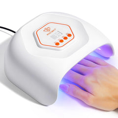 Modelones UV LED Nail Lamp front view showing roomy curing space for faster gel nails.