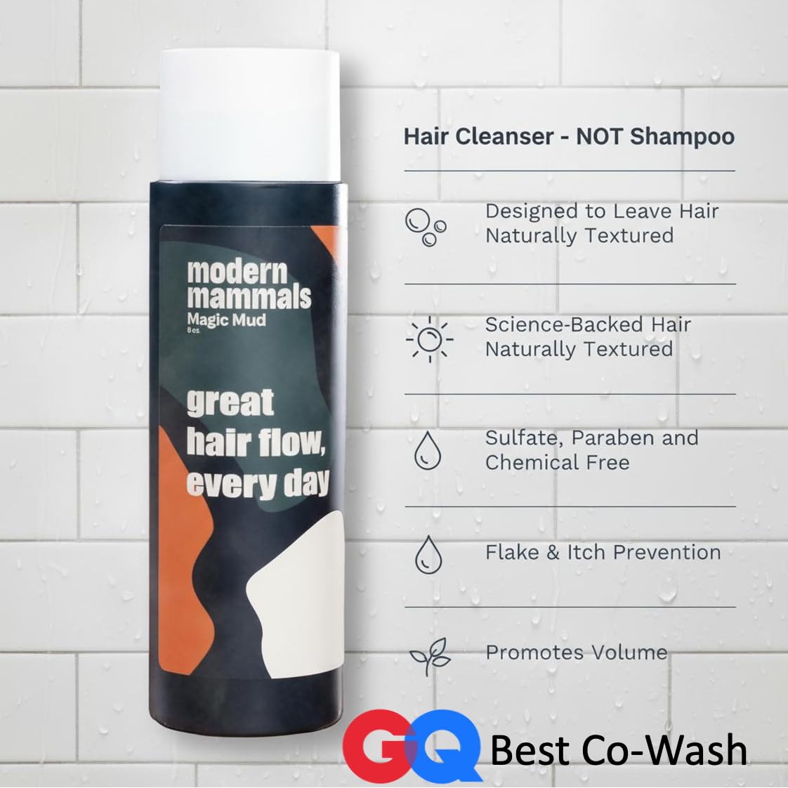 Modern Mammals hair-volume-after-use shows enhanced natural fullness post-wash