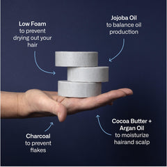 Modern Mammals Light Shampoo Bar in shower highlights low-lather gentle cleanse.