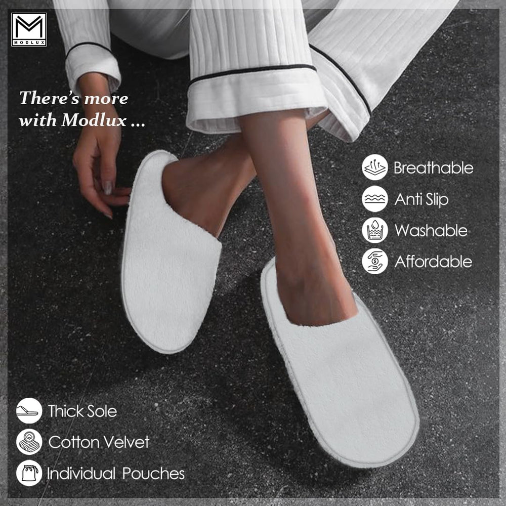 Modlux spa slippers ideal for guest hospitality, spa, or event venues.