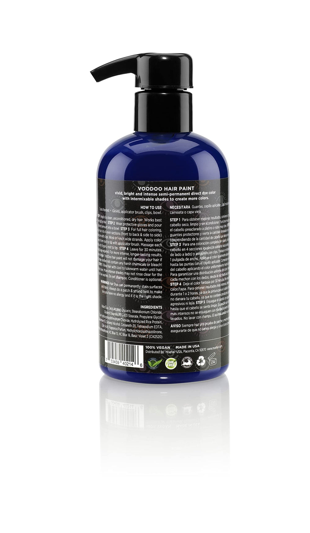 MOEHAIR washable color fades after washes for versatile styling.