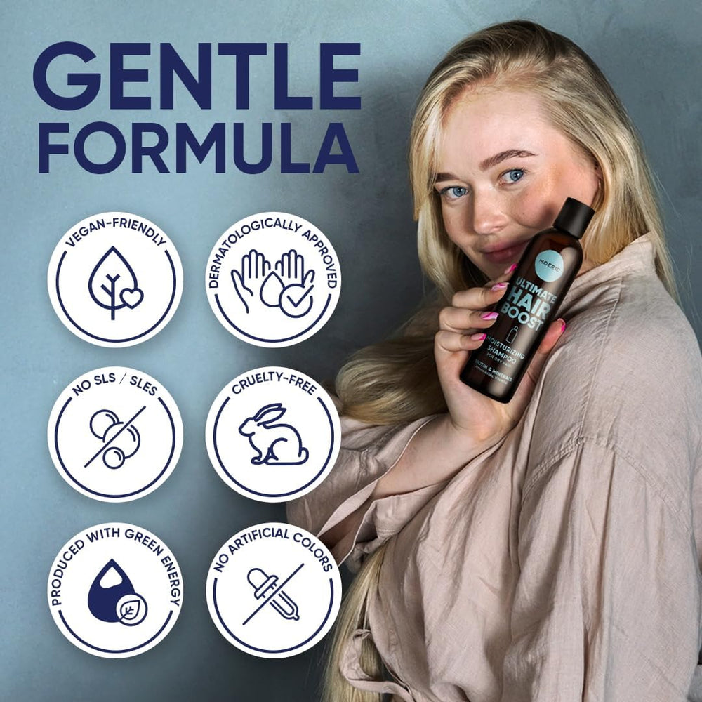 Moerie application in shower demonstrates simple daily routine for convenient care.