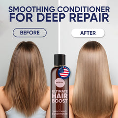 Moerie conditioner dispensing pump shows easy, mess-free daily application.