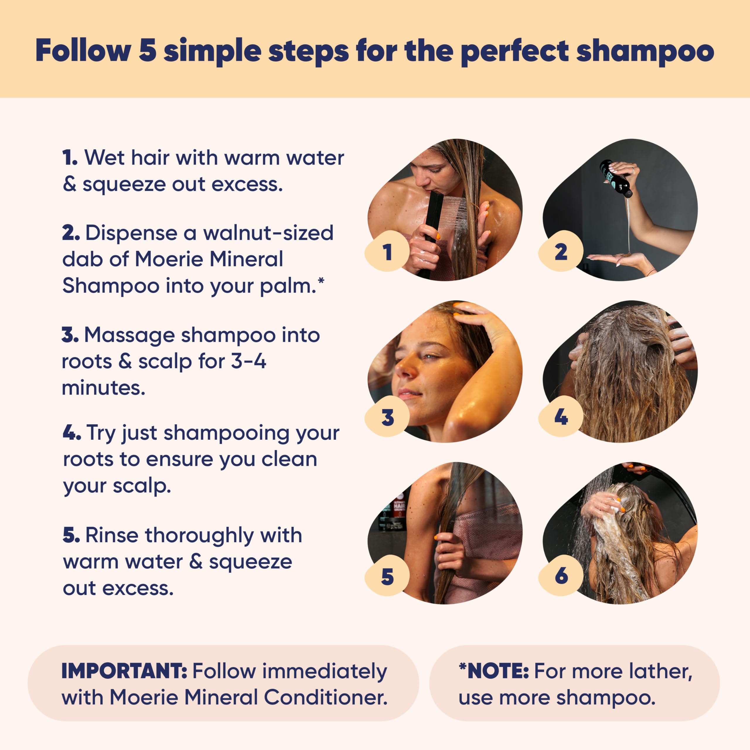 Moerie Hair Growth Spray bottle highlighting daily use for fuller-looking hair