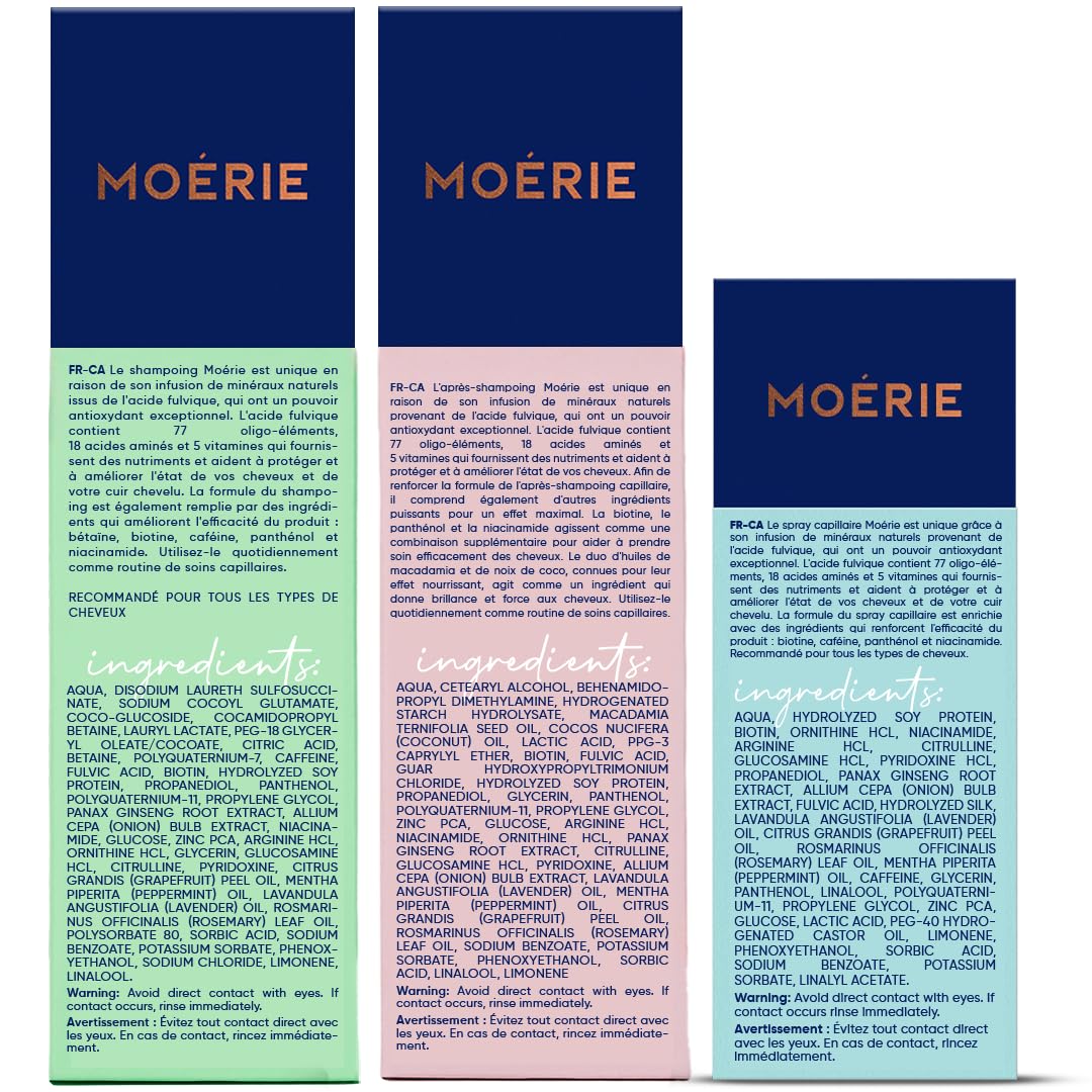 Moerie Ingredient collection featuring fulvic minerals and nutrients