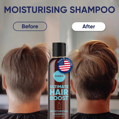 Moerie ingredients amino acids vitamins close-up showcases nourishing nutrients for stronger hair.