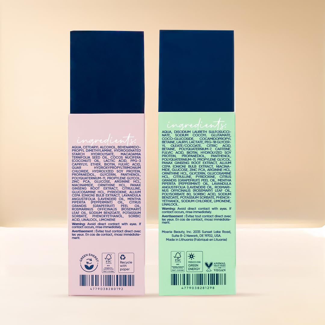 Moerie no sulfates no parabens label signals gentle cleansing