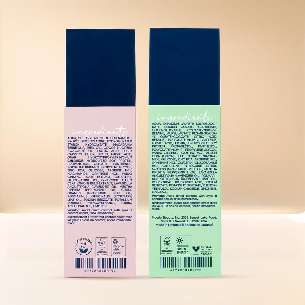 Moerie no sulfates no parabens label signals gentle cleansing