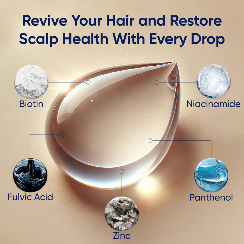 Moerie shampoo application on scalp promoting thicker-looking hair over time