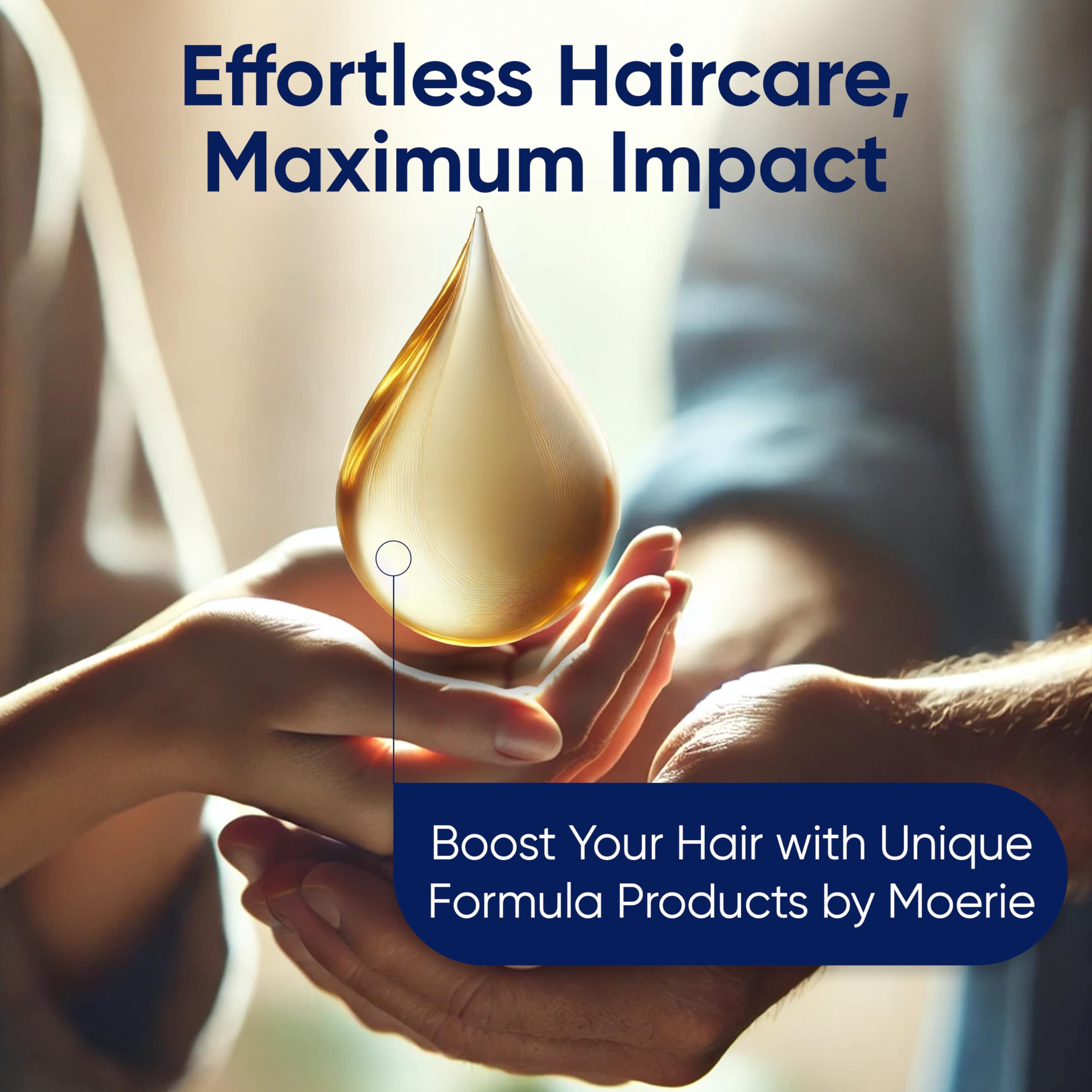 Moerie ingredients graphic showing minerals and vitamins supporting hair health