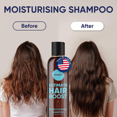 Moerie shampoo lather close-up shows rich foam for gentle cleansing