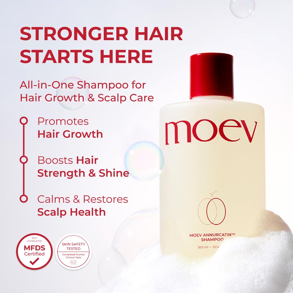 MOEV ANNURCATIN Shampoo lather forms rich foam for gentle cleansing.
