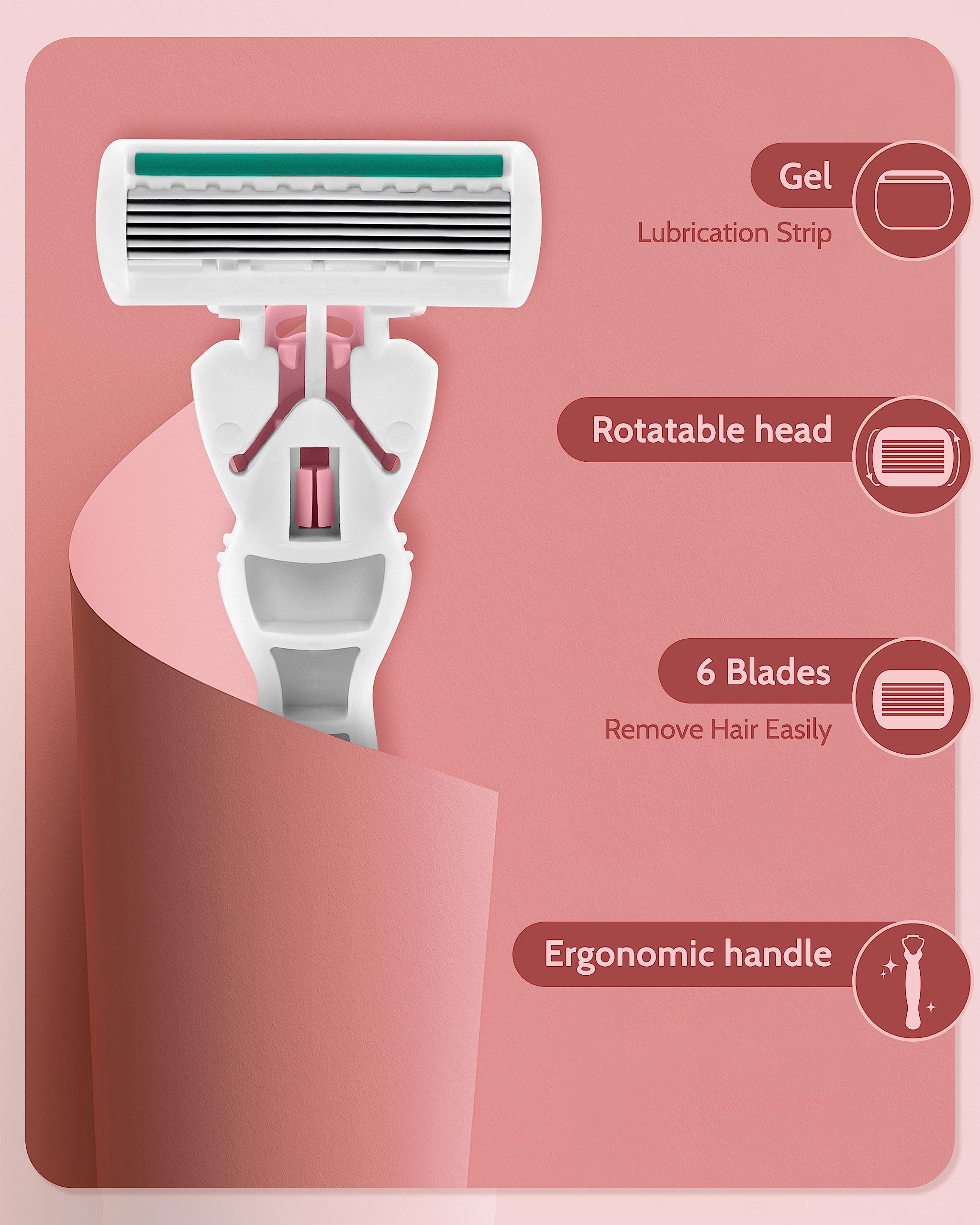 MoHern 6-blade close-up for precise, smooth skin results.