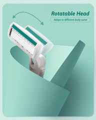 MoHern travel razor for women green ergonomic handle ensures secure grip