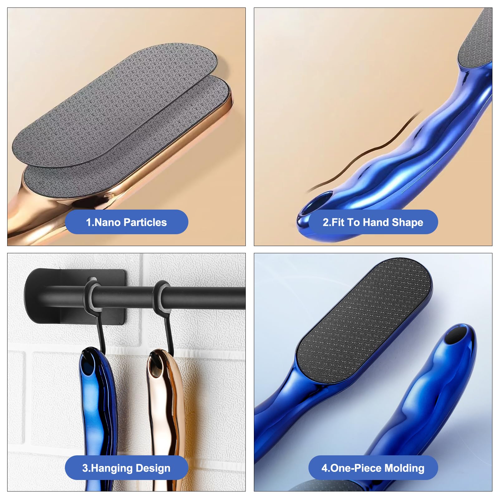 MohuanDd nano-glass foot file waterproof design for easy cleaning