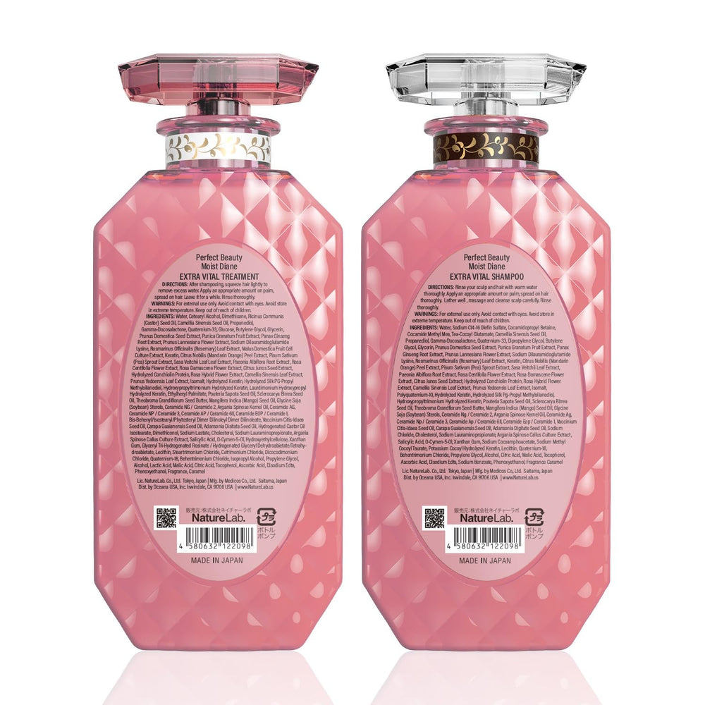 Moist Diane hair shine finish displaying healthy-looking strands.