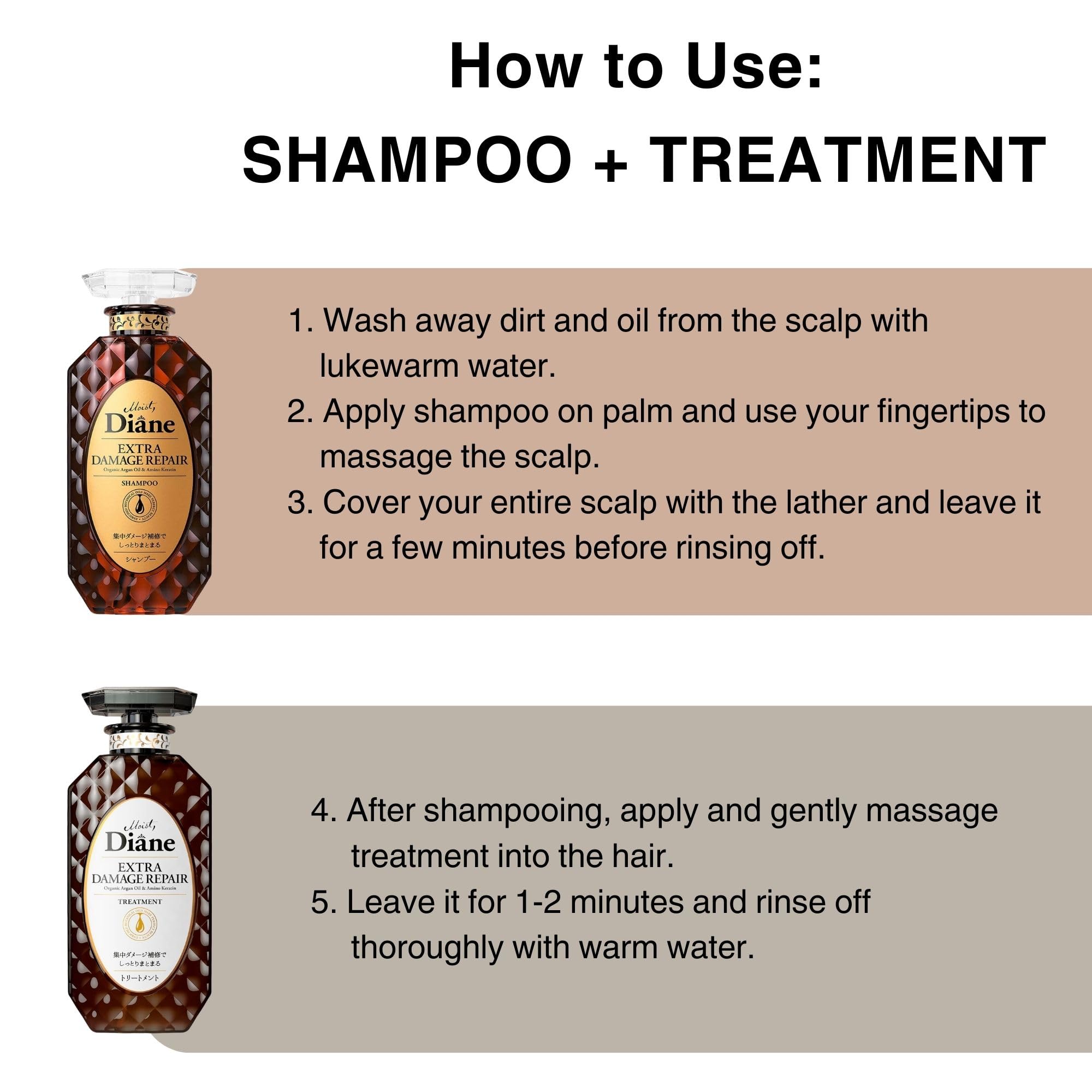 Moist Diane shampoo-conditioner box on shelf display