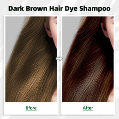 MOISTAR dark brown hair dye shampoo lathering through gray roots for seamless coverage