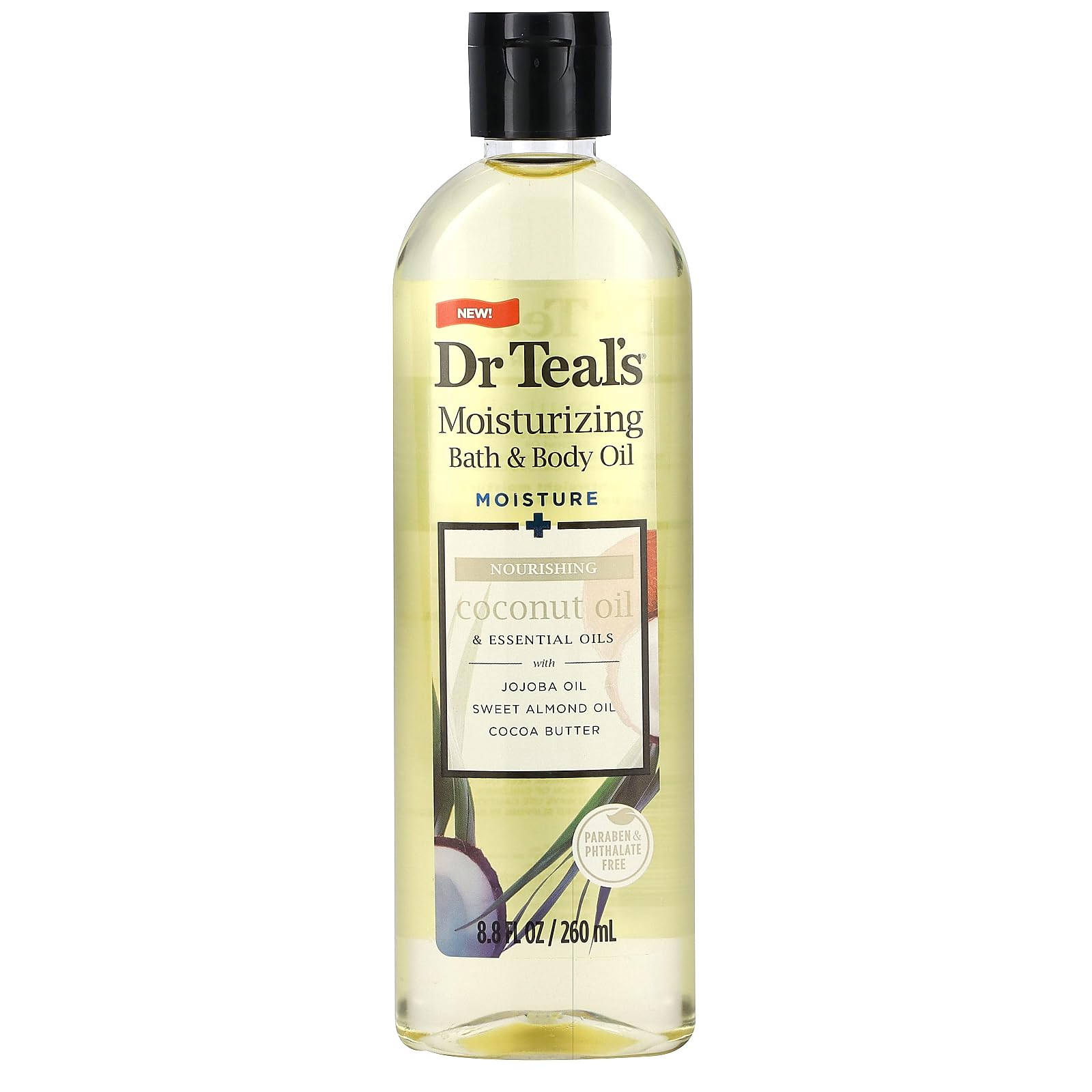Moisturizing Bath & Body Oil bottle for hydrated skin after shower or bath.