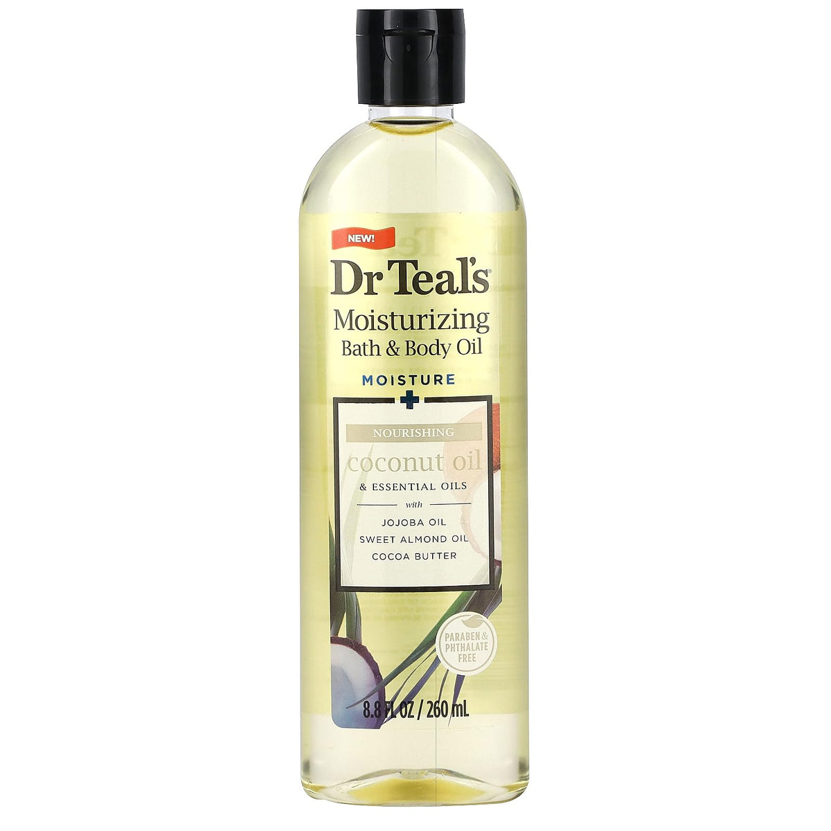 Moisturizing Bath & Body Oil bottle for hydrated skin after shower or bath.